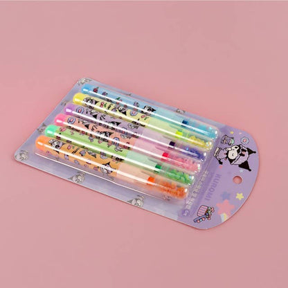 Sanrio Star Shape Highlighter with Spangle Cap 6PCS set