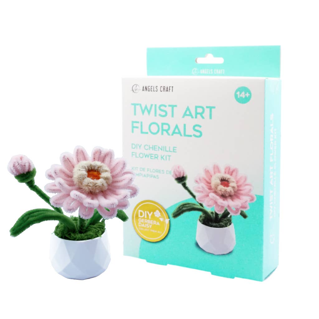 Gerbera Twist Art Floral DIY Kit – Chenille Flower Craft