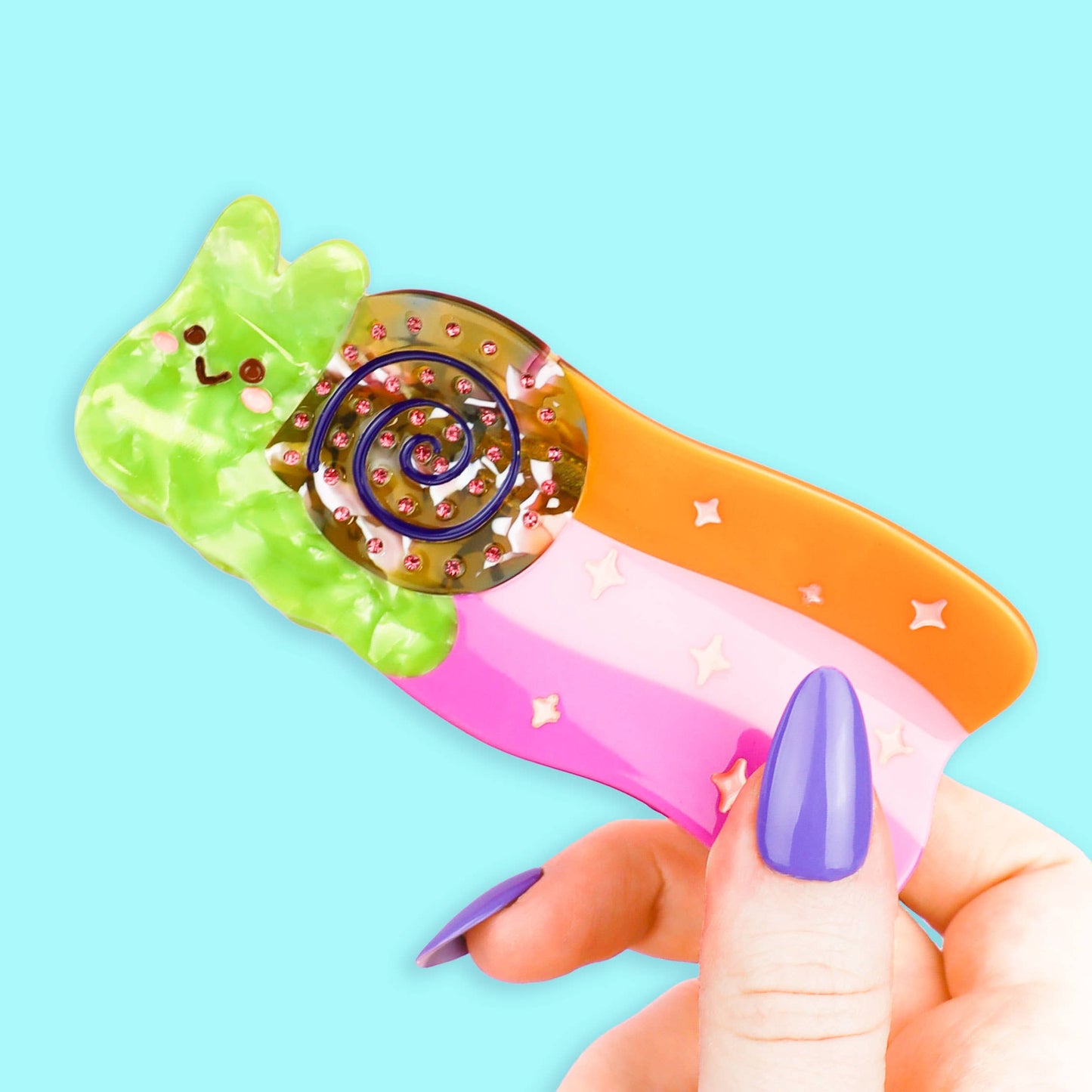 Rainbow Snail Hair Claw, Cute Hair Accessories, Hair Clips
