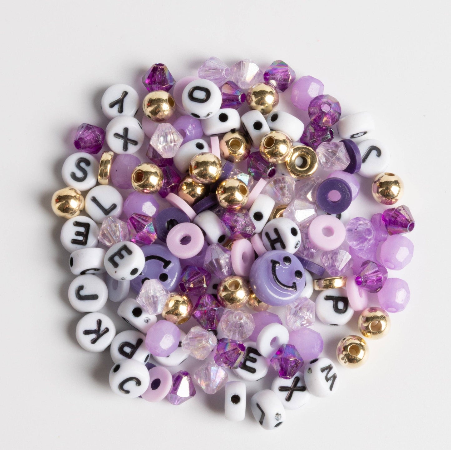 Fearless Purple Beads DIY Word Bracelet Kit