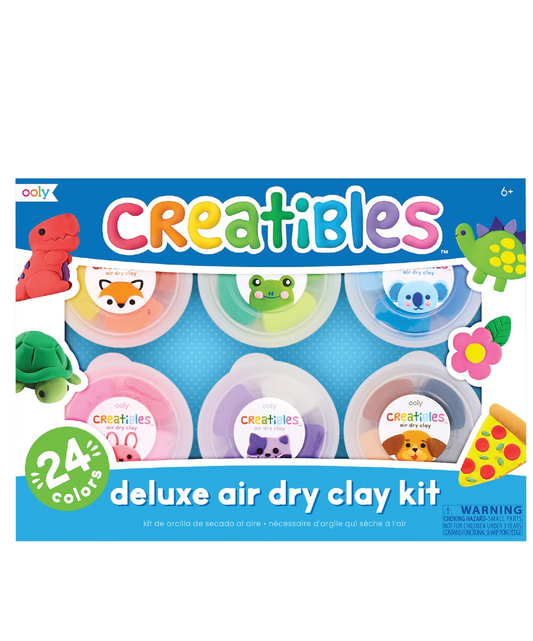 Creatibles Deluxe Air Dry Clay Kit - Set of 24 Colors