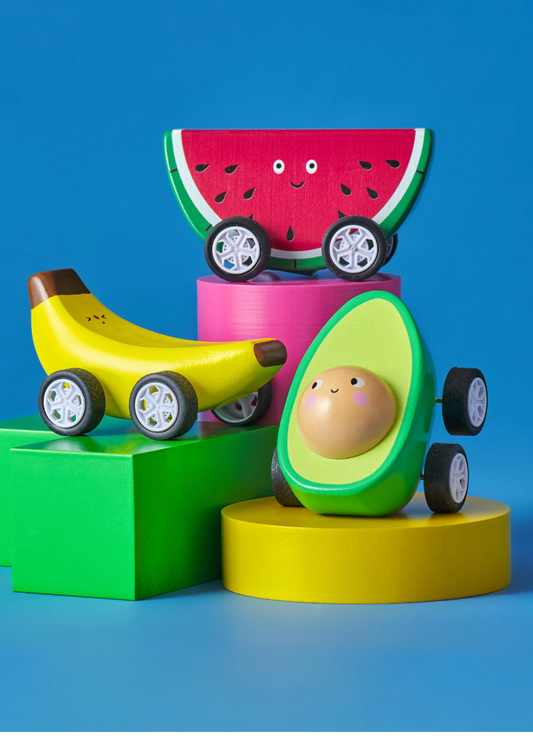 Kidoki Fruit Fun Pull-Back Cars