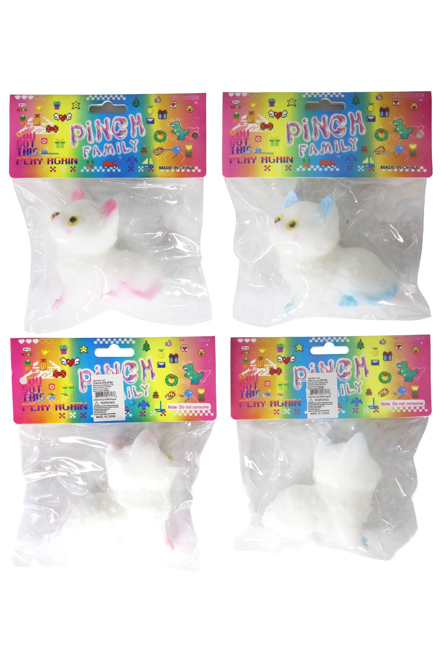 Taba Fuzzy Persian Cat Mochi Squishy Bag