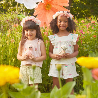 Tiny Lucy the lamb (pastel), gives 10 meals, cuddle + kind