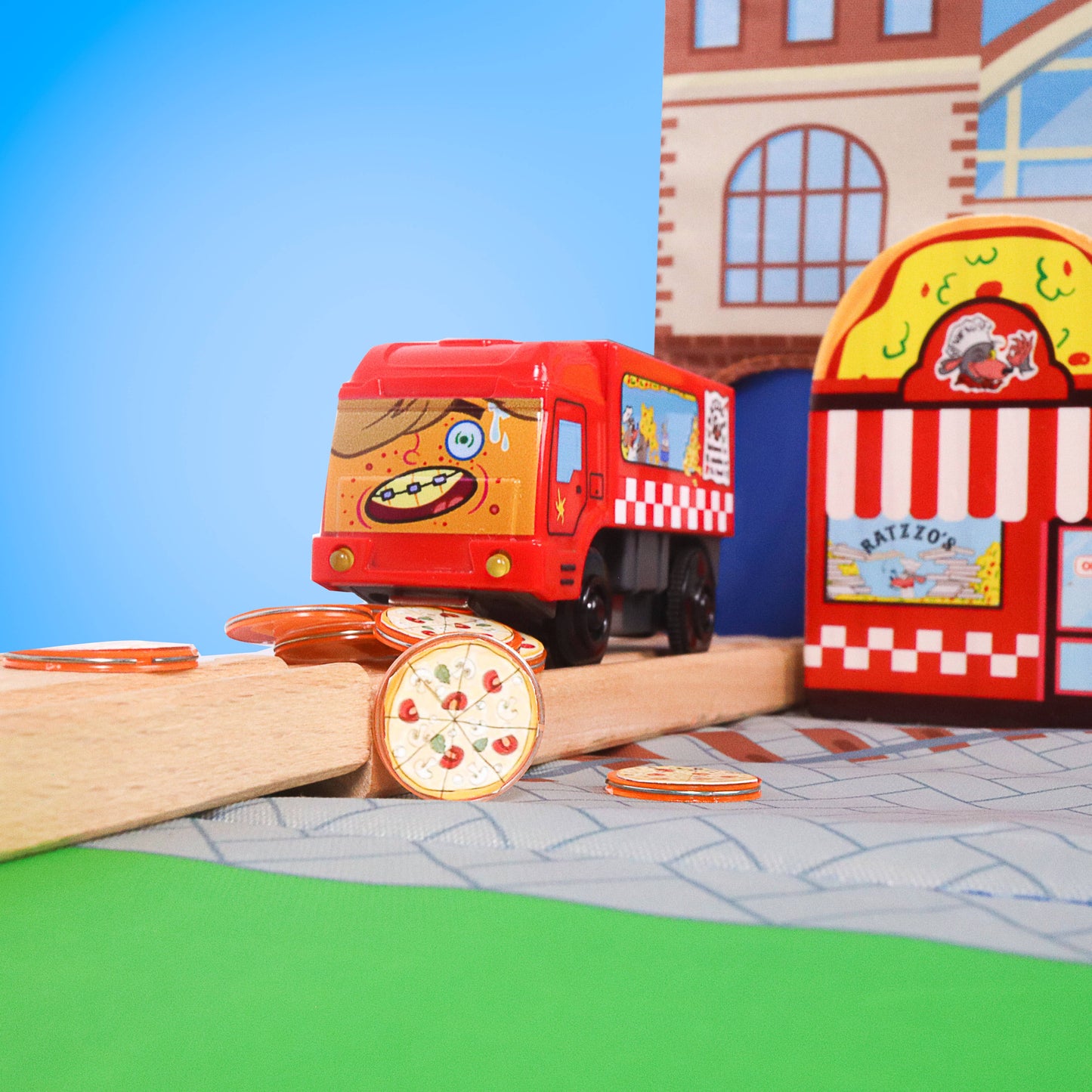 Zany Trains - Pete-Za Motorized Pizza Delivery Toy- Series 2