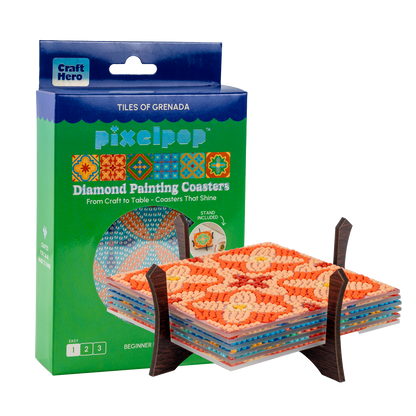 PixelPop™ Diamond Art Acrylic Coaster Kit — Tiles of Grenada