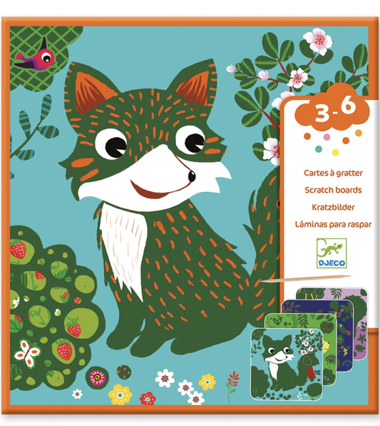 Djeco Country Creatures Scratch Card Activity Set