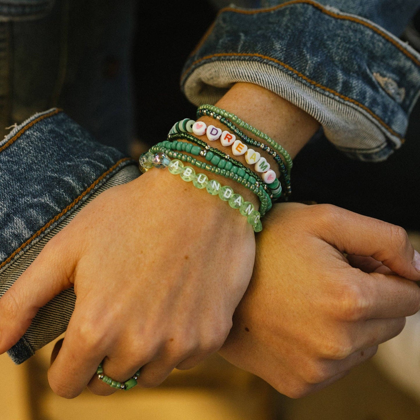 Bold Brights Polymer Heishi and Heart Letter Bead Box