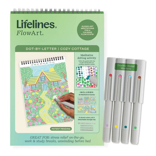 Lifelines Dot-by-Letter Cozy Cottage Coloring Book