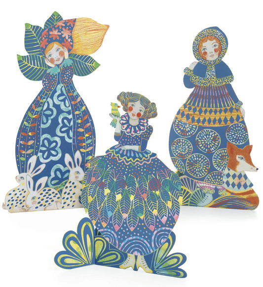 Djeco Pretty Dresses Scratch Card Activity Set