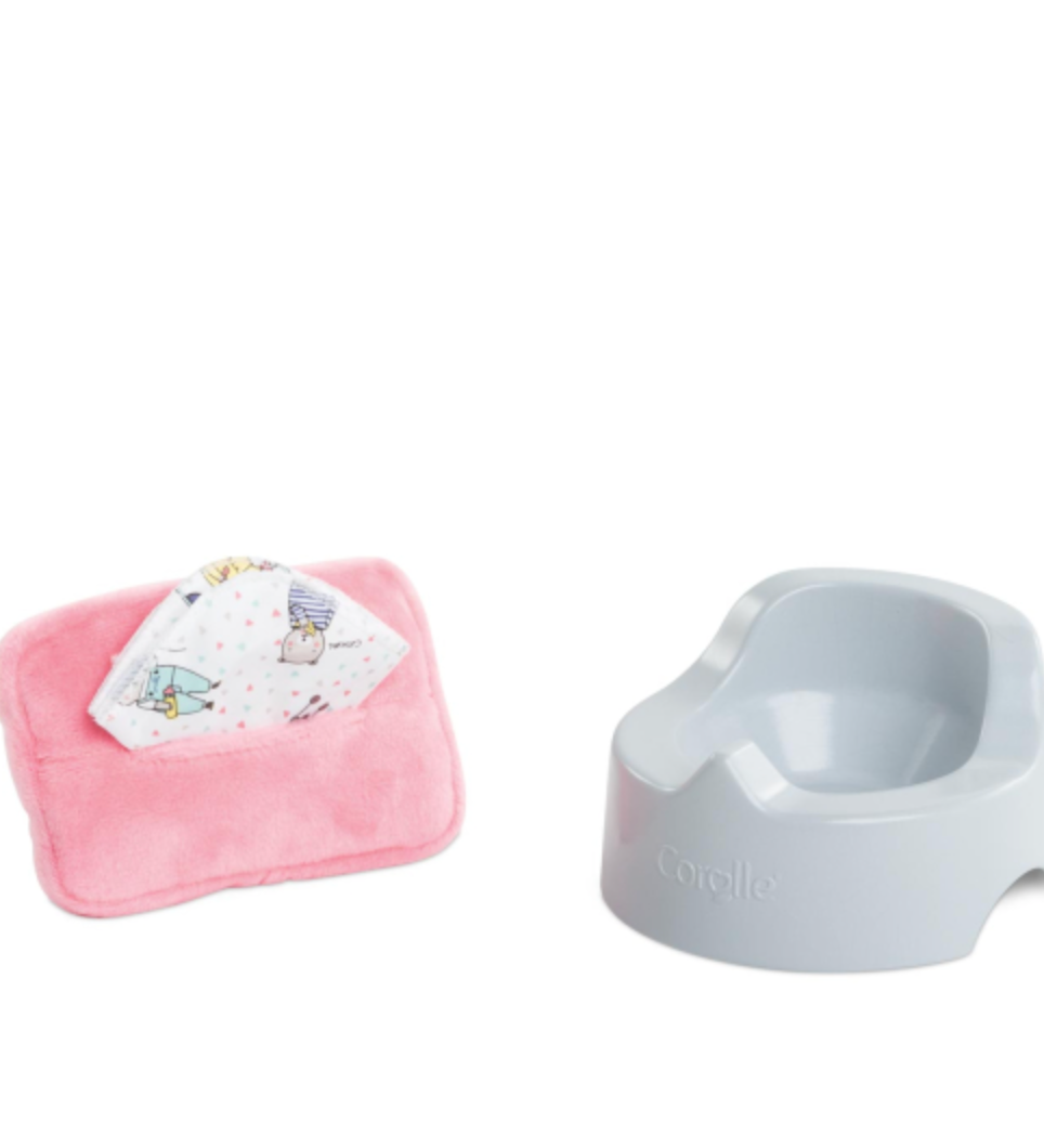 Corolle Potty and Wipe Baby Doll Accessory Set