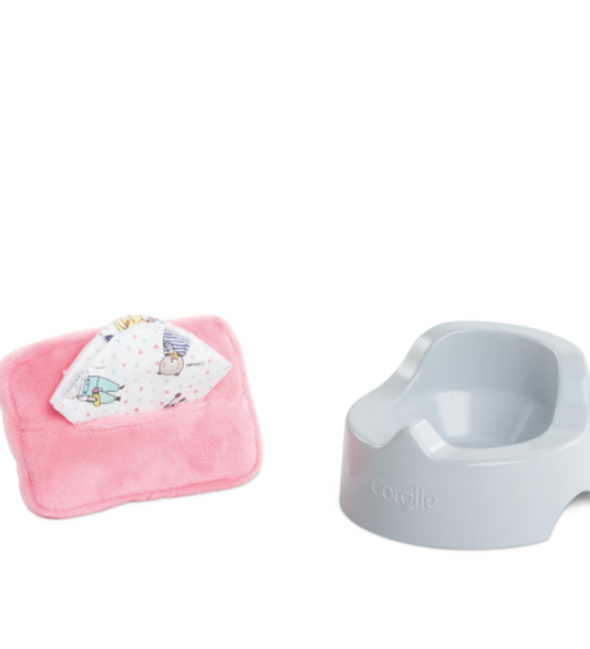Corolle Potty and Wipe Baby Doll Accessory Set