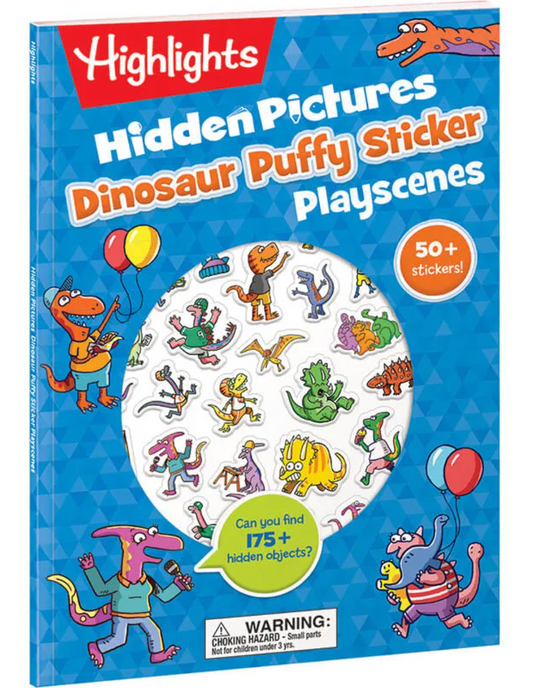 Hidden Pictures Dinosaur Puffy Sticker Playscenes