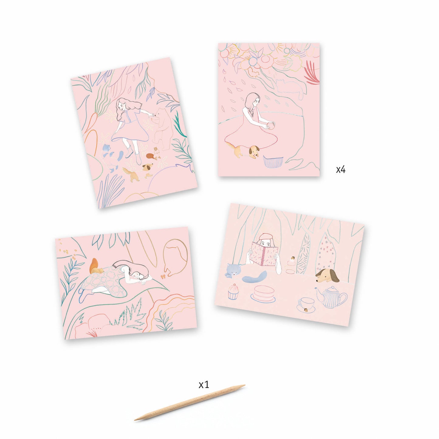 The Picnic Scratch Card Activity Set - Djeco