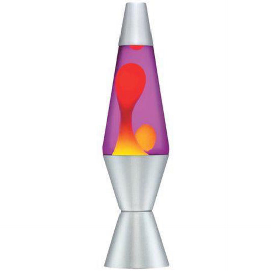 Lava Lamp - Silver and Purple, 14.5" **PICKUP & LOCAL DELIVERY ONLY**