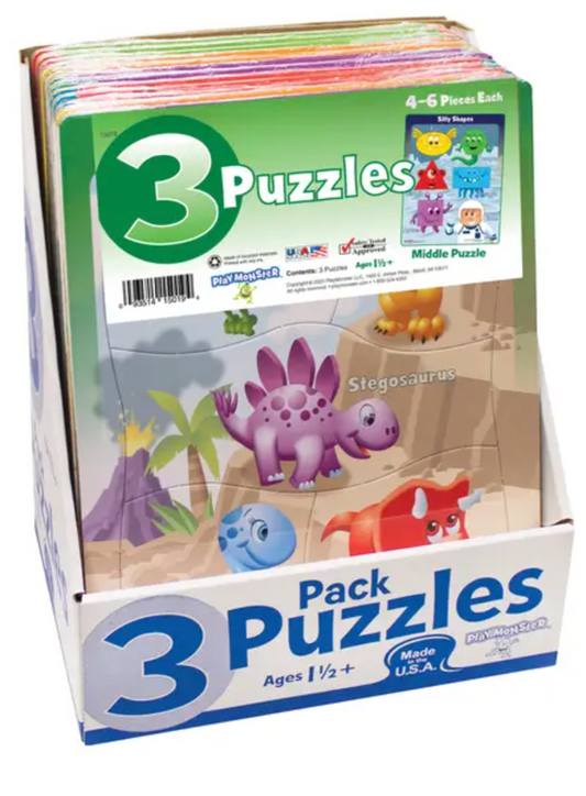 Preschool Puzzles 3-Pack - Assorted Styles