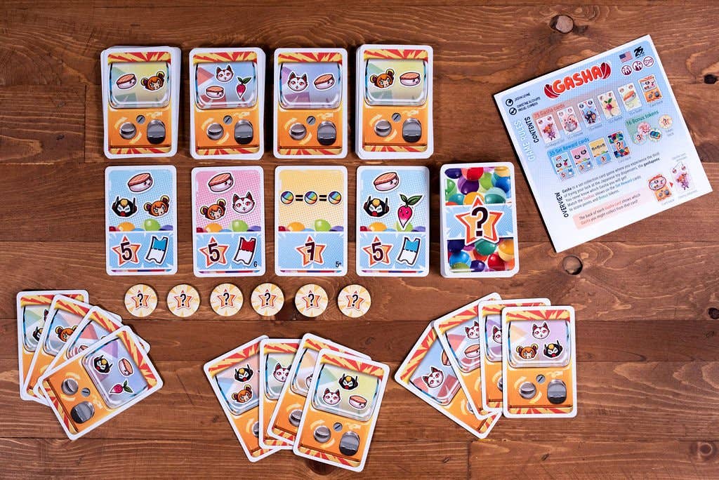 Gasha Card Game for 2-6 Players, Ages 7+