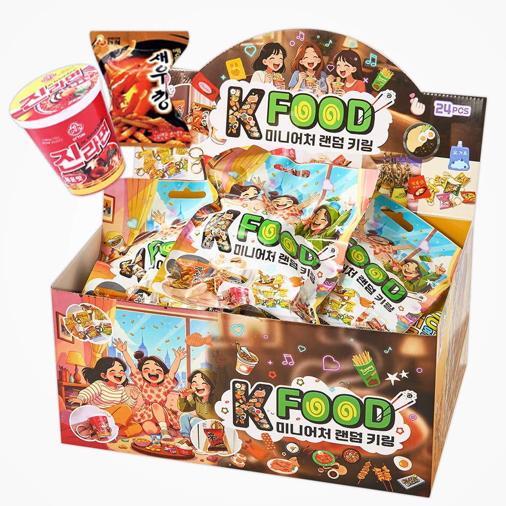 K-FOOD Miniature Random Keyring — Discover 100 Korea Snack!