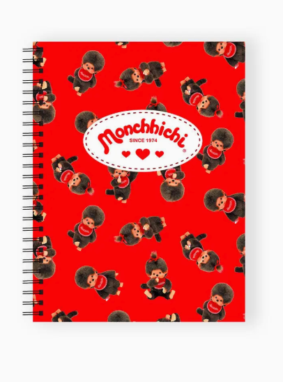 Monchhichi Red Spiral Notebook