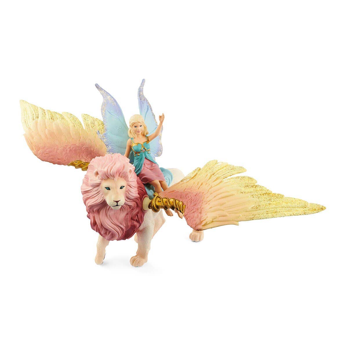 Fairy In Flight On Winged Lion Fairy