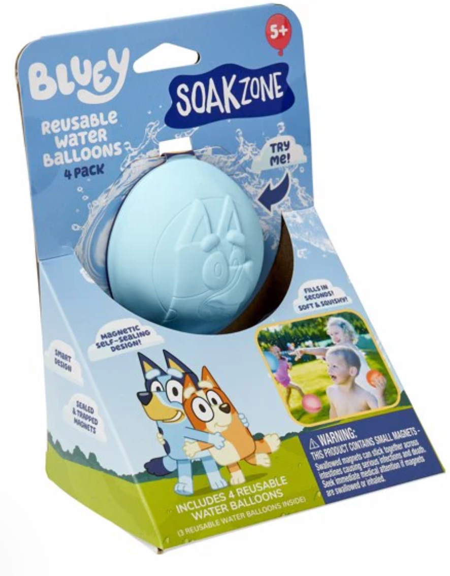 Bluey Soak Zone™ Reusable Water Balloons 4 pk