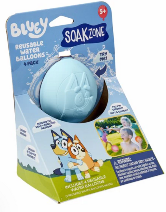 Bluey Soak Zone™ Reusable Water Balloons 4 pk