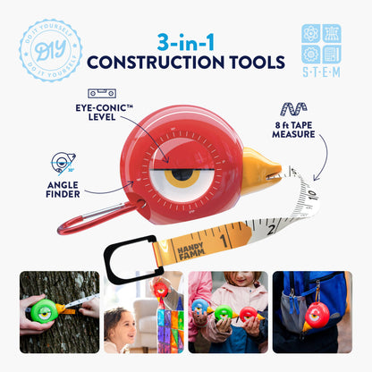 "Lola" Red Bird STEM Measuring Tape 3-in-1 Tool