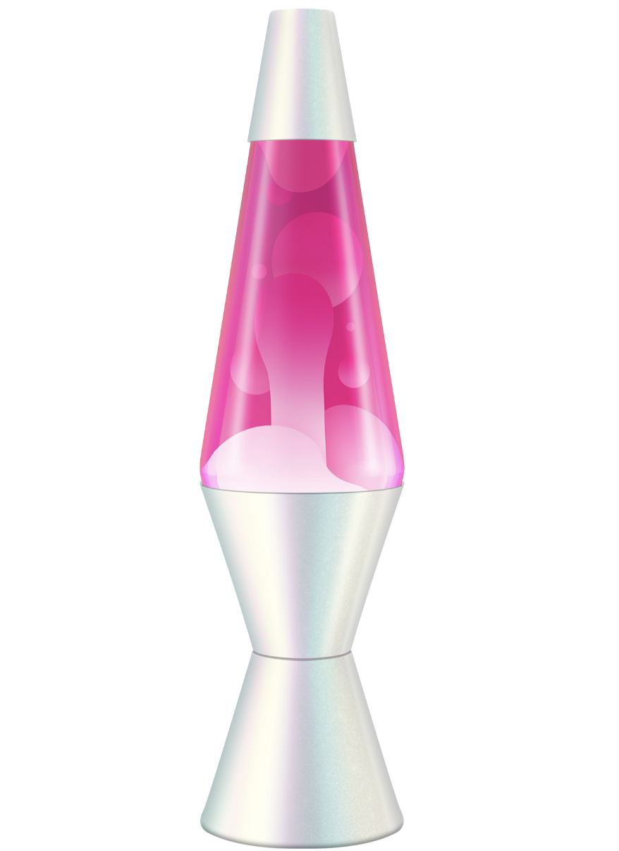 14.5" Lava Lamp White and Pink