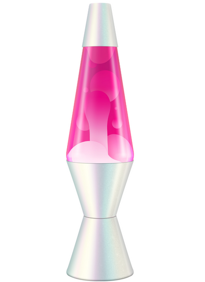14.5" Lava Lamp White and Pink