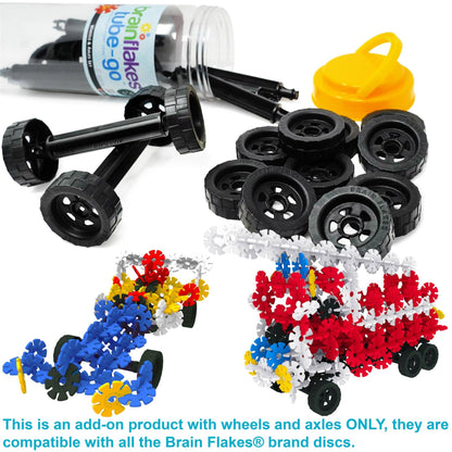Brain Flakes Tube-Go - Wheels & Axles | Construction Toy
