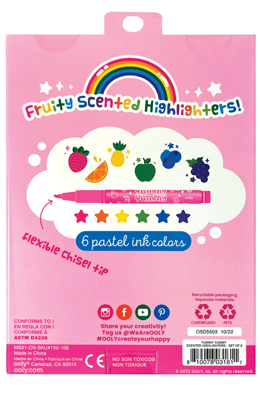 Ooly Yummy Yummy Scented Highlighters - Set of 6