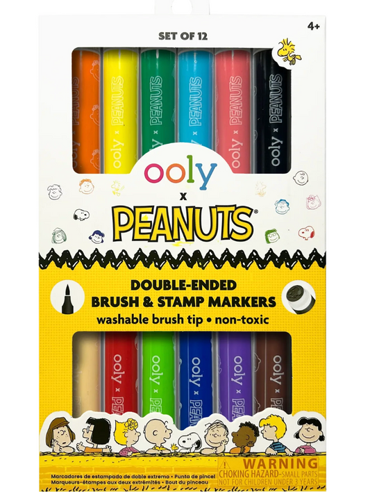 Ooly x Peanuts Double-Ended Brush & Stamp Markers