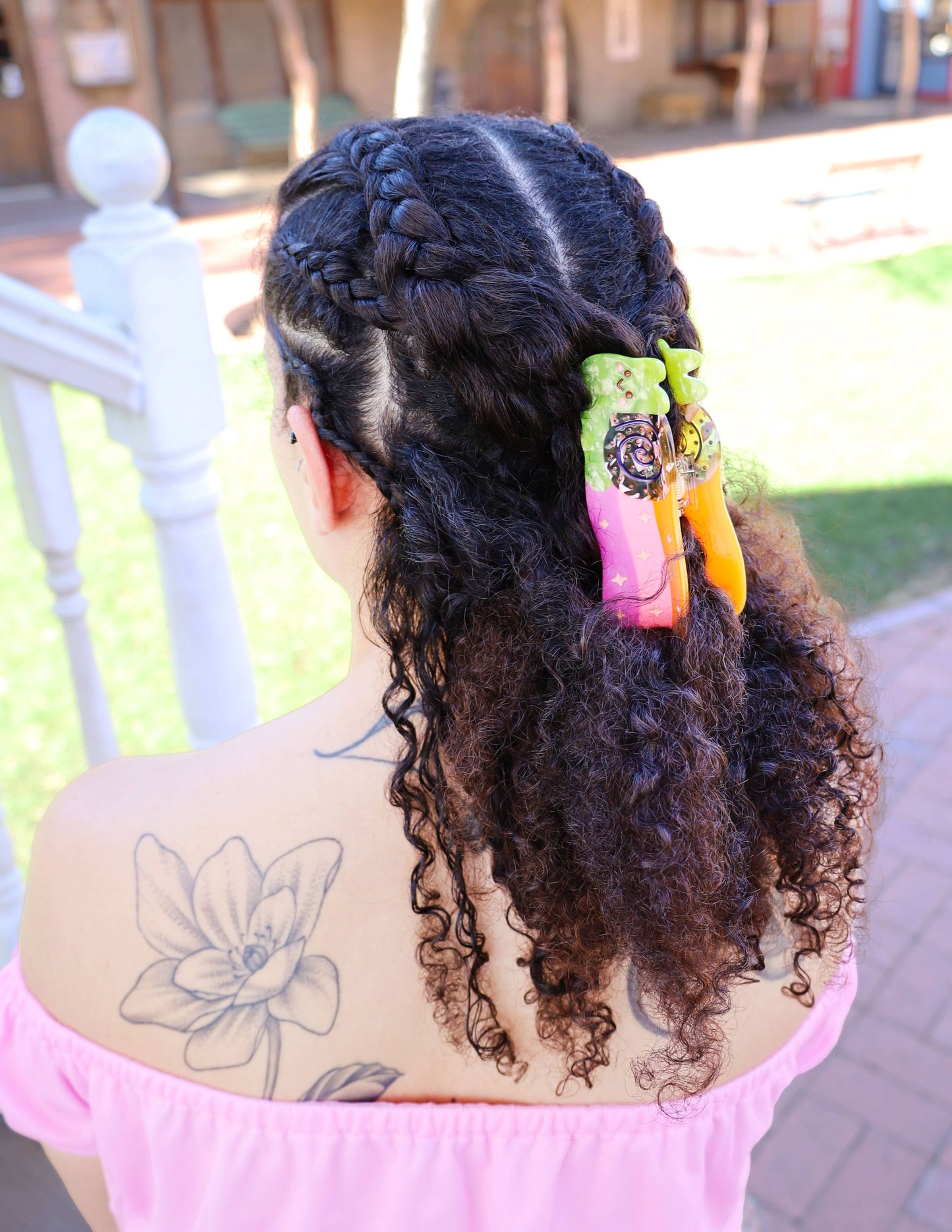 Rainbow Snail Hair Claw, Cute Hair Accessories, Hair Clips