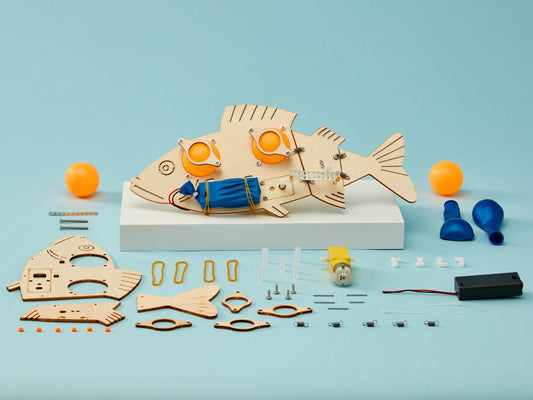 Fish Robot DIY Kit, Educational STEM Toy for Kids, Craft Kit