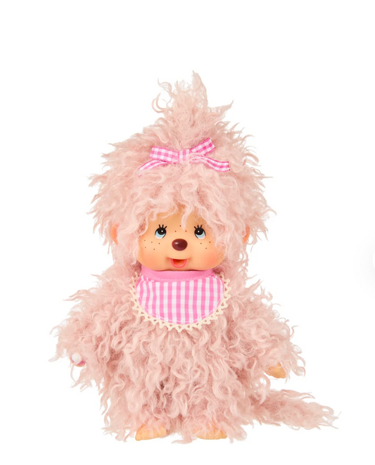 Monchhichi Girl Fluffy Pink Doll