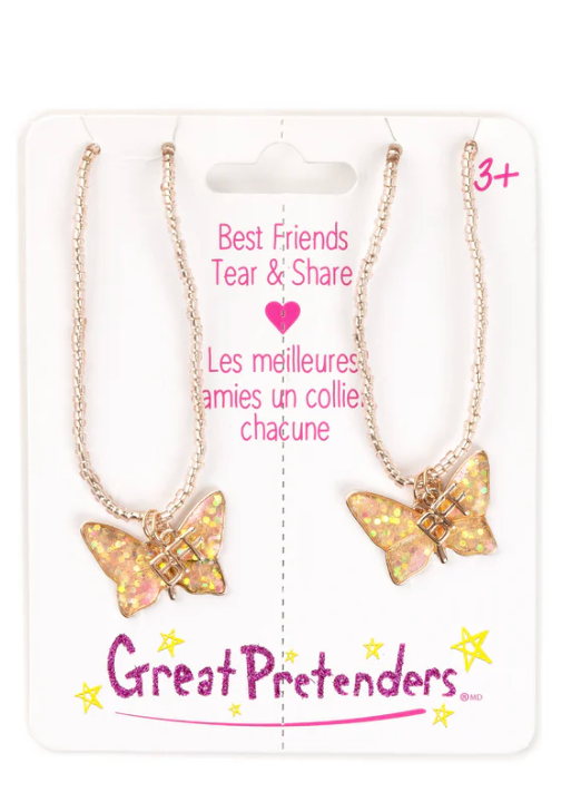 BFF Butterfly Share & Tear Necklaces