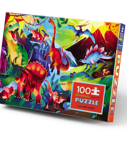 100-Piece Holographic Puzzle - Dinosaur World
