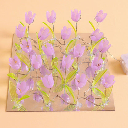 Tulip Mirror LED Night Light DIY Kit, Craft Gift for Girls: Pink