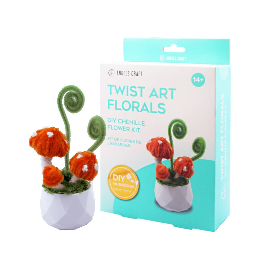 Mushroom Twist Art DIY Kit – Chenille Craft Decor
