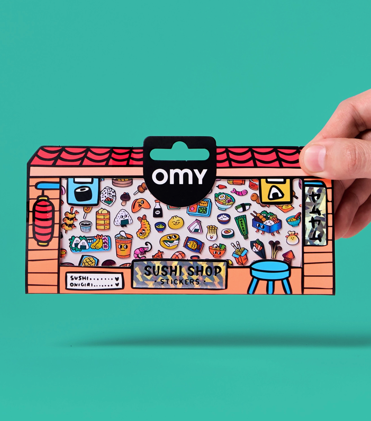 Omy sushi shop stickers