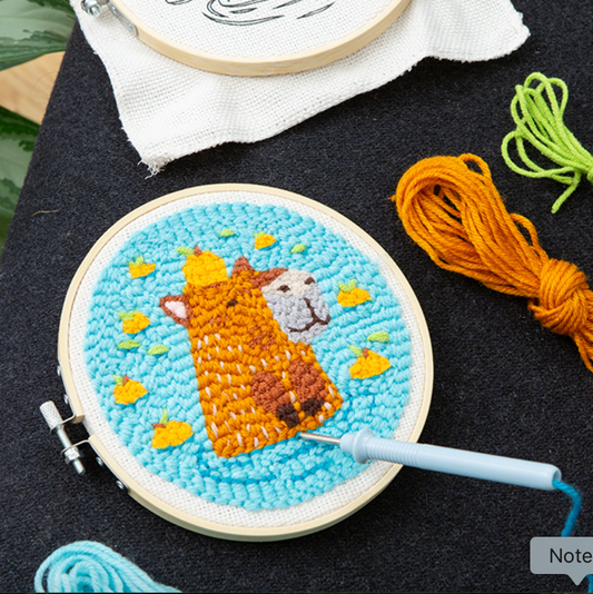 Capybara Punch Needle