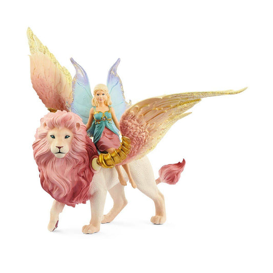 Fairy In Flight On Winged Lion Fairy