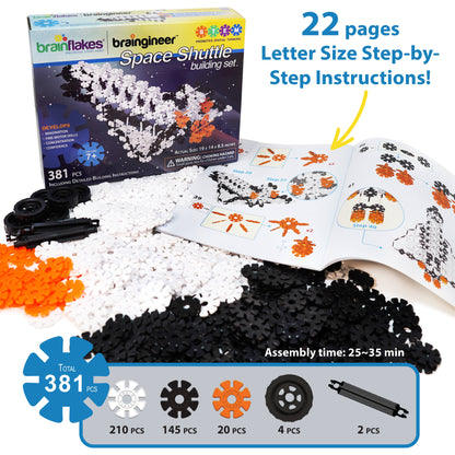 Brain Flakes Space Shuttle Building Set & Instruction Book