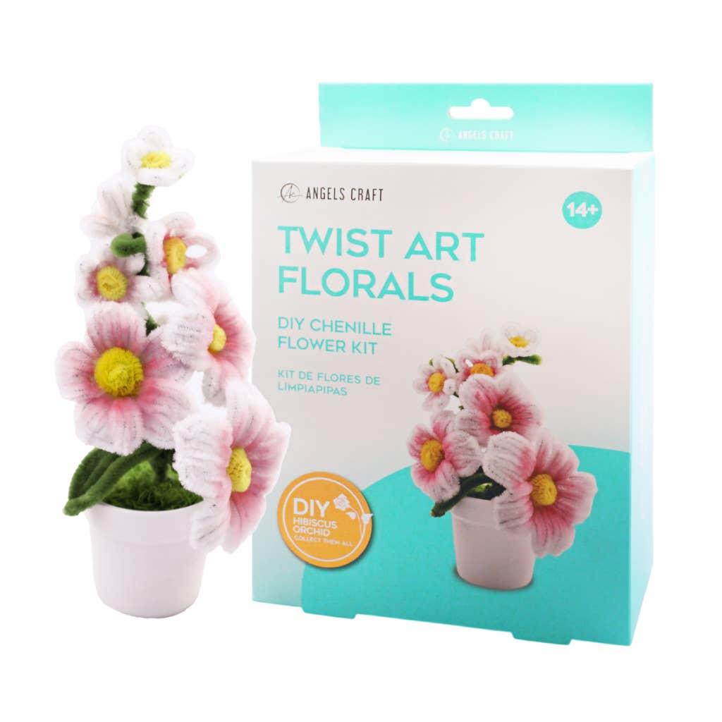 Hibiscus Twist Art Floral DIY Kit – Chenille Flower Craft