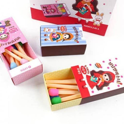 Vintage Matchstick Girl Match Eraser Box Set