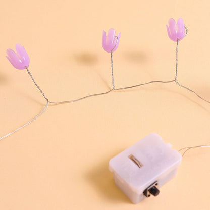 Tulip Mirror LED Night Light DIY Kit, Craft Gift for Girls: Pink