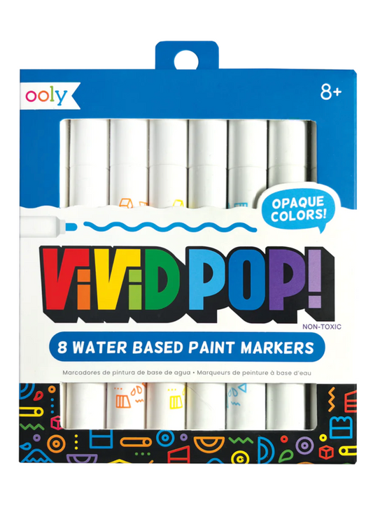 Ooly Vivid Pop! Water Based Paint Markers - Set of 8