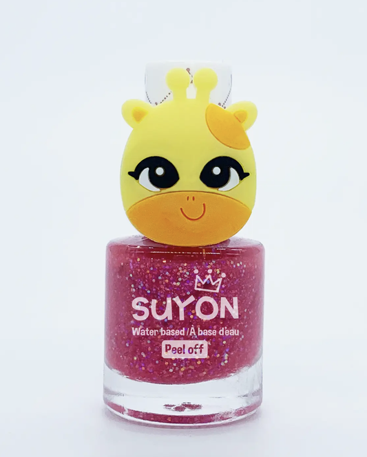 Giraffe Ring Nail Polish - Glitter Pink