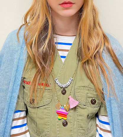 "Love & Peace" Charms Necklace