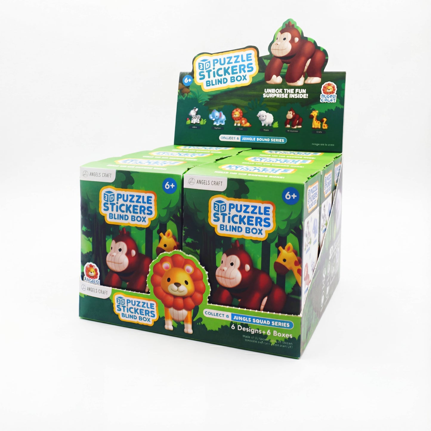 3D Puzzle Stickers Blind Box – Jungle Squad | Case Pack 6